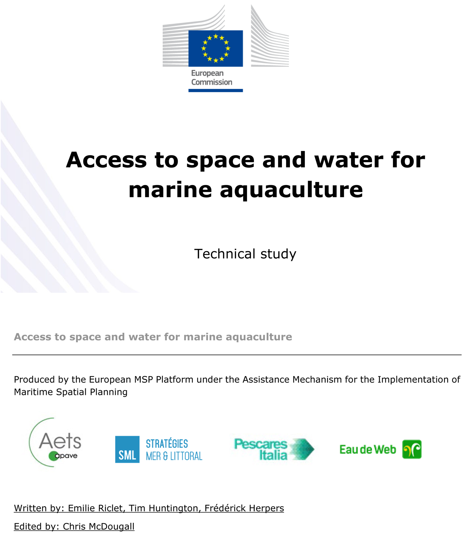 Access to space and water for marine aquaculture